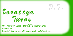 dorottya turos business card